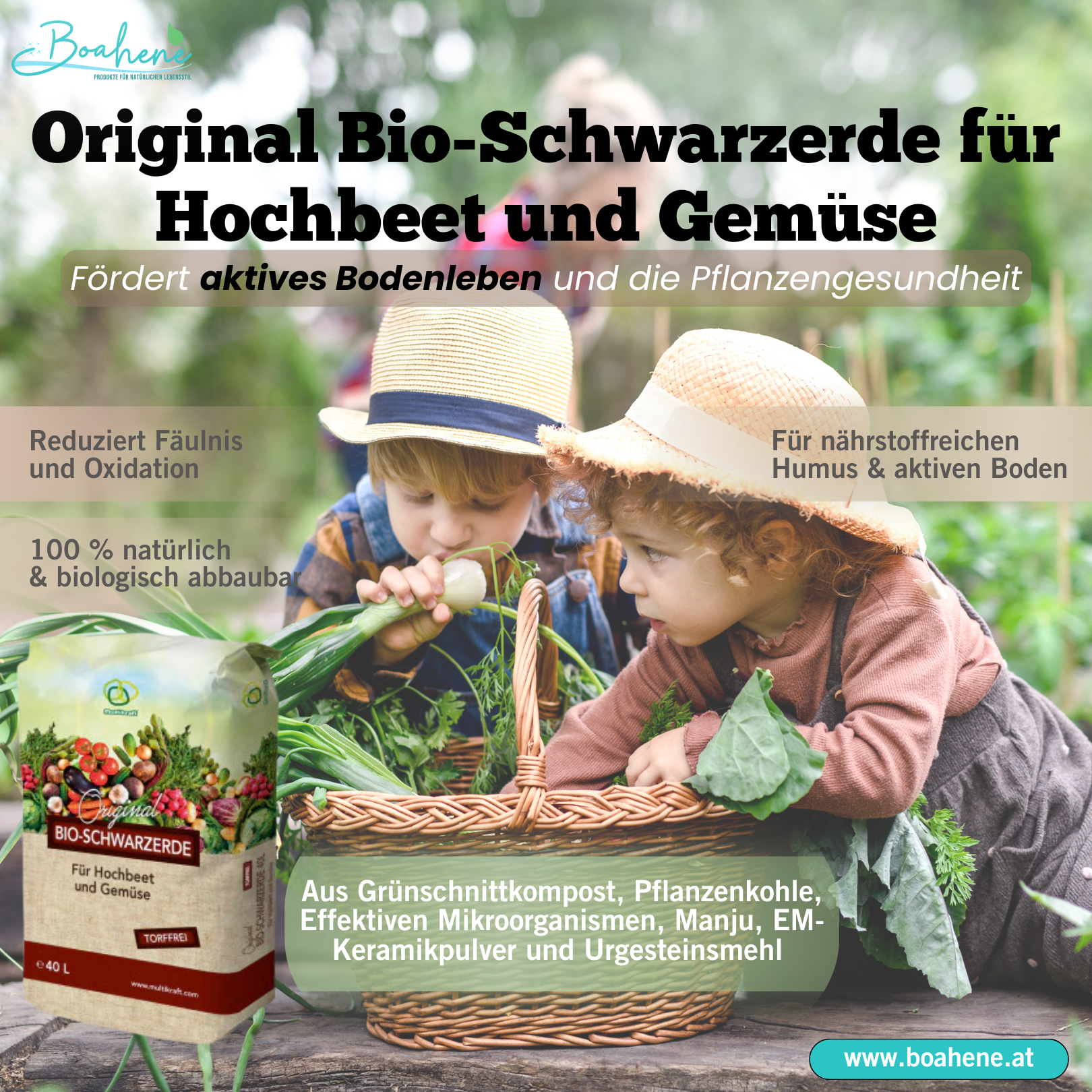 Original Bio-Schwarzerde für Hochbeet und Gemüse