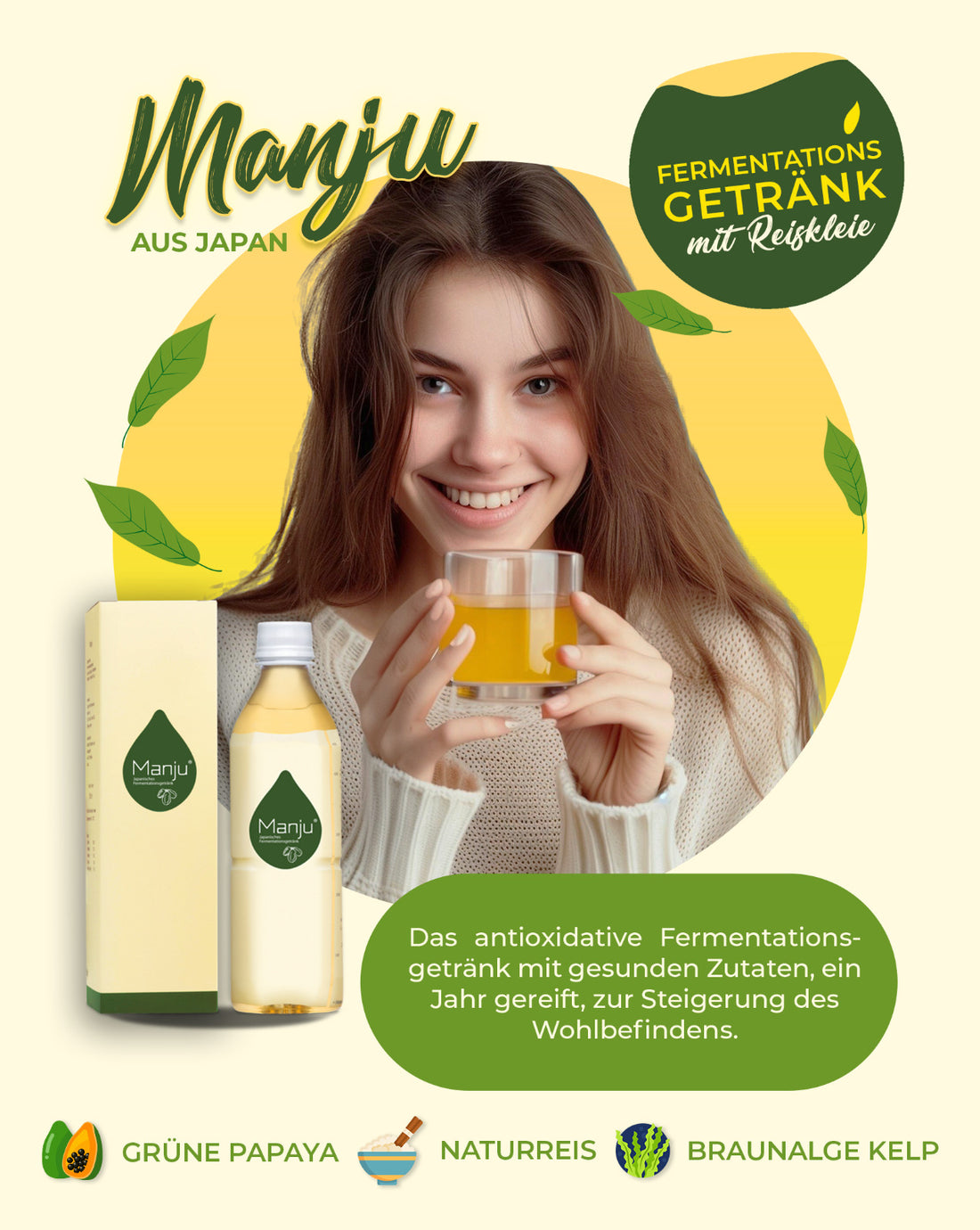 Produktbild Manju Multikraft Flasche mit Verpackung