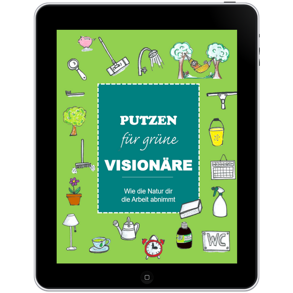 tablet buch cover - Putzen für grüne Visionäre - effektive mikrooganismen